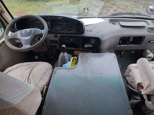 কিং লং ব্যবহৃত ২৩ সিটের বাস নির্ভরযোগ্য সেকেন্ড হ্যান্ড মডেল বাম হাতের ড্রাইভ