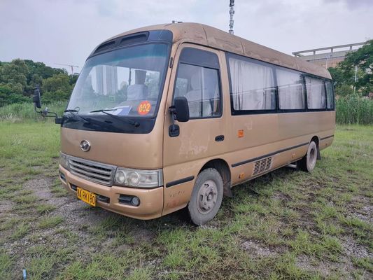 রাজা দীর্ঘ ব্যবহৃত ২৩ সিটার বাস নির্ভরযোগ্য দ্বিতীয় হাতের কোস্টার মডেল বাম হাতের ড্রাইভ