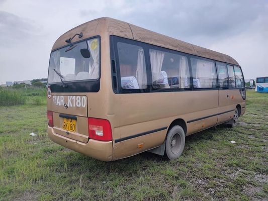 রাজা দীর্ঘ ব্যবহৃত ২৩ সিটার বাস নির্ভরযোগ্য দ্বিতীয় হাতের কোস্টার মডেল বাম হাতের ড্রাইভ