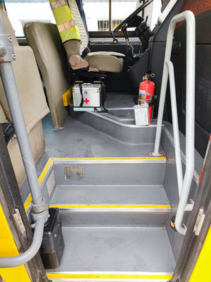 ডিজেল সেকেন্ড হ্যান্ড স্কুল ভ্যান 36 আসন ব্যবহৃত বাস এলএইচডি স্টিয়ারিং অবস্থান