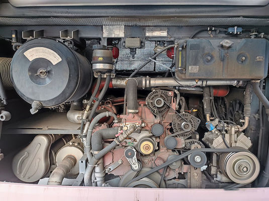 বিলাসবহুল গোলাপী ব্যবহৃত বাস ইউরো 5 এলএইচডি ব্যবহৃত ডিজেল শাটল বাস বিক্রয়