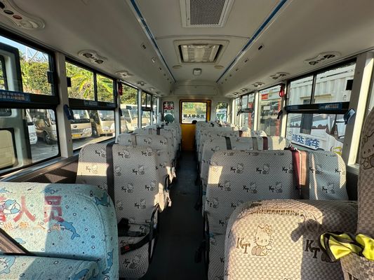 সেকেন্ড হ্যান্ড স্কুল ভ্যান 36 টি আসনে তৈরি হলুদ ডিজেল ইঞ্জিন এলএইচডি ZK6669DX7