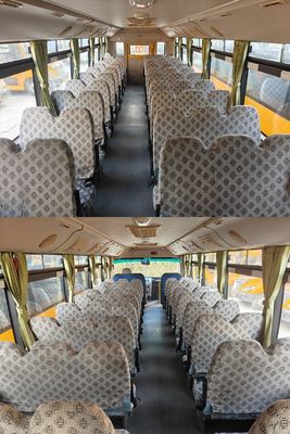 ৫৬ আসনের ডিজেল ইঞ্জিনযুক্ত এলএইচডি KLQ6106XQE4 ইউএসডি স্কুল বাস চীনে তৈরি